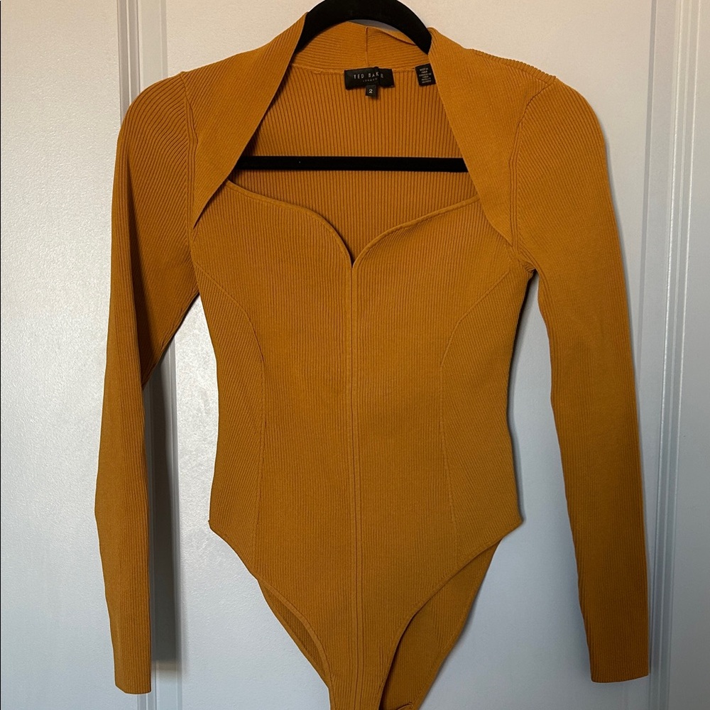Ted Baker London Mustard Bodysuit